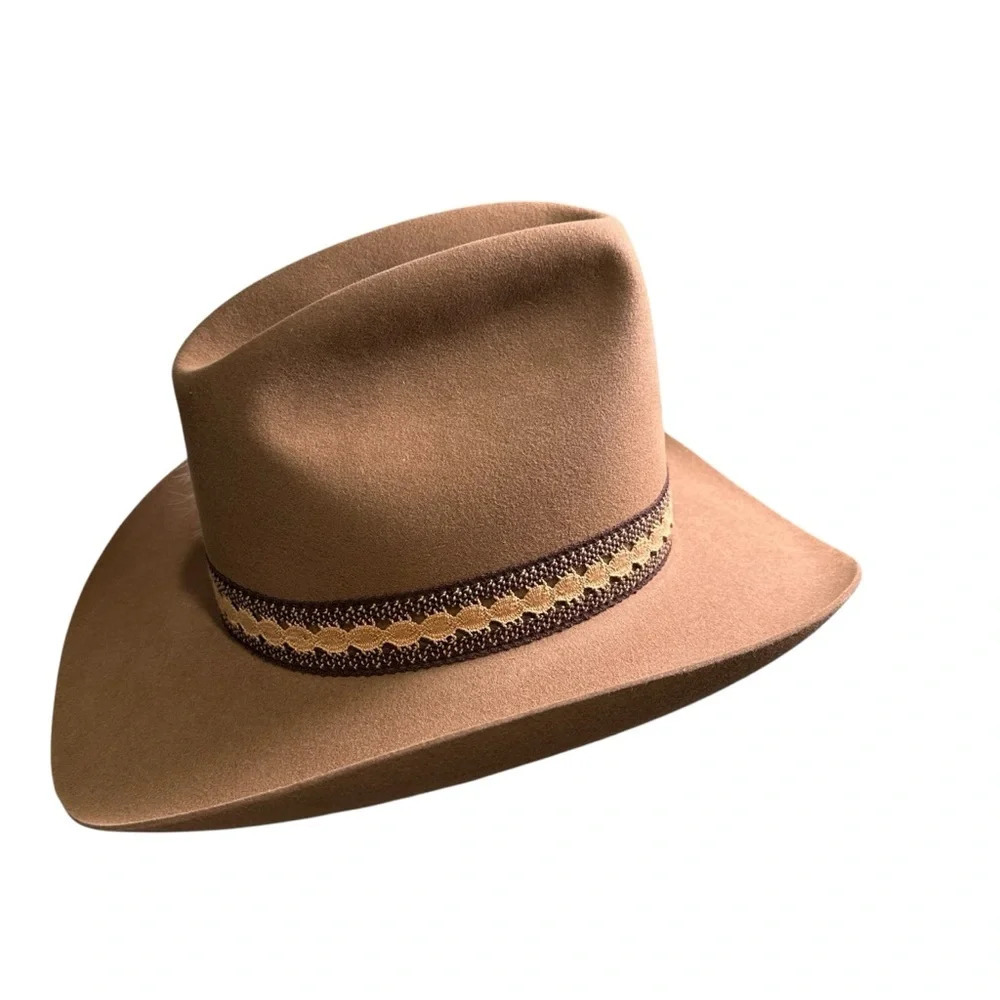 Vintage Stetson 7 3/8 5X Brown Cowboy Hat - Picture 6 of 16